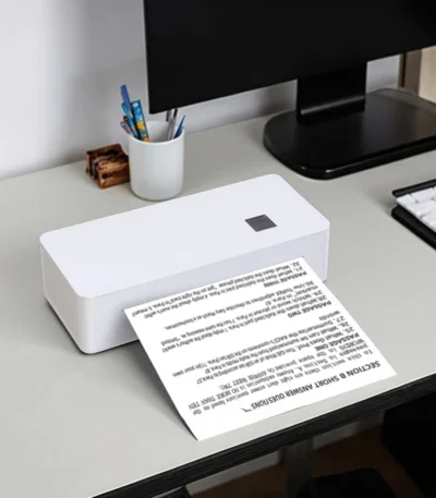 A4 Portable Thermal Printer 80mm/s With Android App White Appearance Print PDF Documents Photos From Cellphone 1