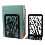 1Pair Hollow Tree Shadow Bird Branch Bookends Exquisite Book Support Office Desk Decoration Retractable Bookstands for Student