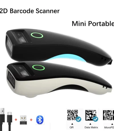 Mini Barcode Scanner W6 Wireless 1D 2D CMOS Scanner Bluetooth Mini Pocket QR Code Reader IOS Android for Mobile Payment 1