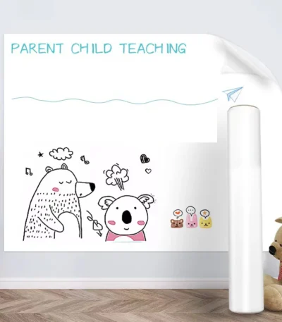 Premium Whiteboard Wall Sticker Static Cling, No Adhesive No Damage To Wall, Easy To Clean and Reuse for Home, School and Office 1