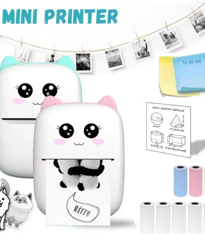 MINI Portable Thermal Printer Wireless Memo Label Machine 200dpi Bluetooth Inkless Pocket Imprimante Phone Notes Printing Paper 1