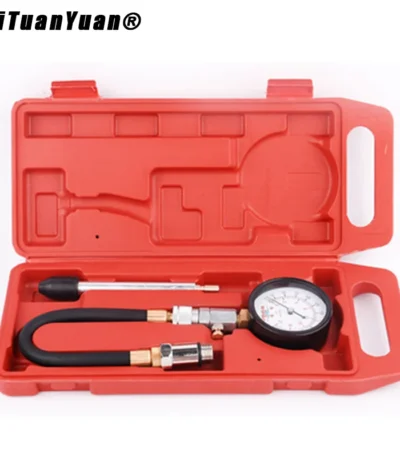 Gasoline Engine Compression Tester Kit G324 Professional Cylinder Pressure Gauge for Petrol Gas Motor Auto Tool Set (0-300PSI) 1