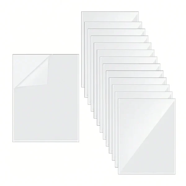 20/50 Sheets A4 Clear Glossy Cold Laminating Film Self-Adhesive Vinyl Sticker Waterproof Non-Printable Office&Home Use
