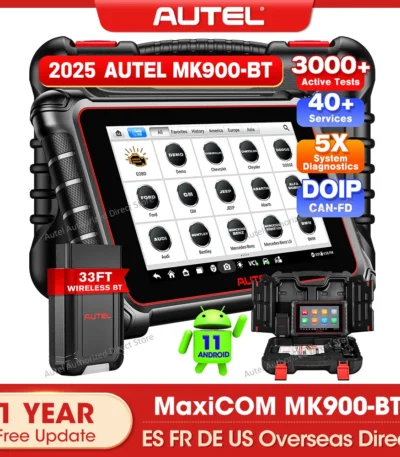 2025 Newest MaxiCOM MK900BT Car Diagnostic Tools Bidirectional Scanner, CAN FD&DoIP, 40+ Services upgraded Of MK808S MK808BT PRO 1