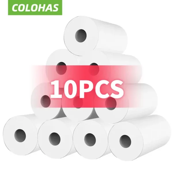 57*25mm 10 Rolls Thermal Paper White for Children Camera Instant Printer and Kids Camera Printing Thermal Paper for Mini Printer