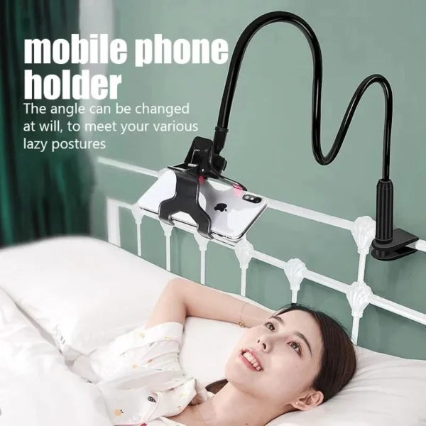 360 Clip Mobile Phone Holder Stand Portable Flexible Lazy Bed Desktop Bracket Smartphones Desk Bed Mount Stand Base Support 75cm