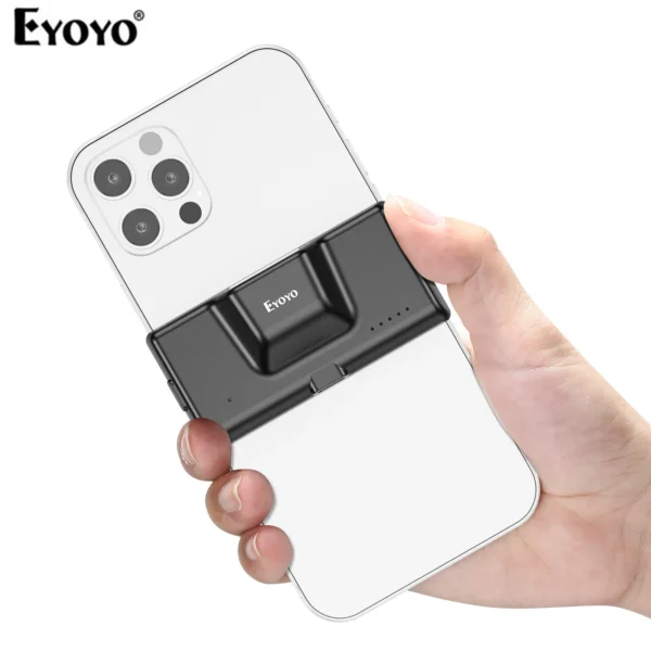 Eyoyo EY-022 2D Bluetooth Barcode Scanner Wireless Back Clip-on Phone Bar Code Scanner Adjustable for 1D QR PDF417 Code Reader