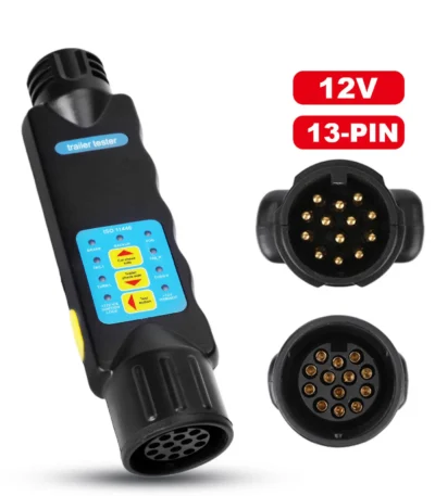 13 Pin Trailer Socket Tester Towbar Plug Socket Diagnostic Tools 12V Caravan Towing Tow Bar Light Wiring Tester Accessories 1