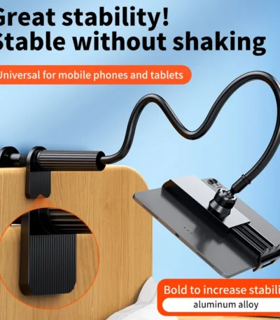 Lazy Bracket Universal for Mobile Phones Tablet IPad Holder Clip on Desk Bed Stick 100cm Adjustable Angle Phone Stands Accessory 1