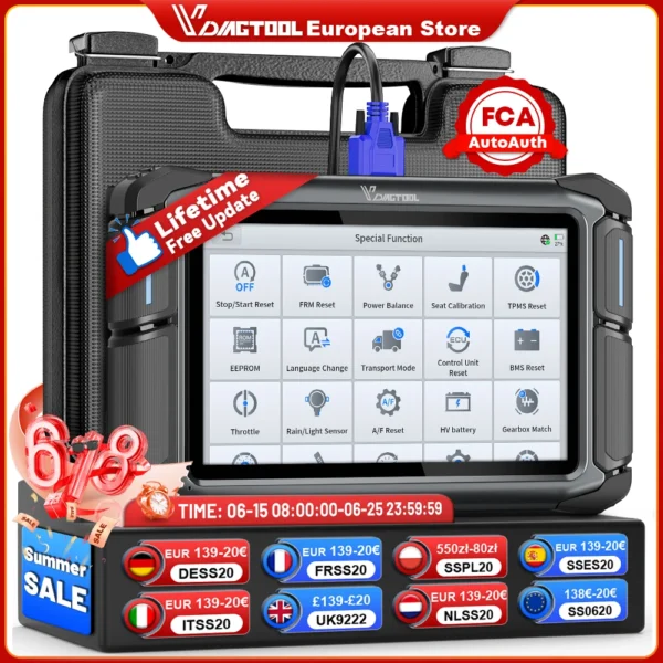 VDIAGTOOL VD70lite VD70 All System Car diagnostic Tools Automotive Bidirectional Scanner Lifetime Free Update Key Programmer