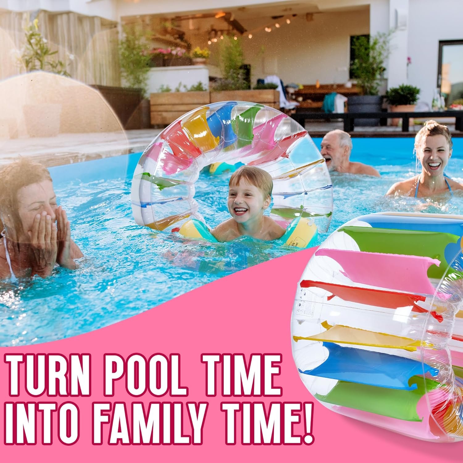1749381023 giant inflatable wheel roller 43 colorful water wheel swimming pool roller toy rolling on the lawn giant colorful pool toy water toy for beach human hamster wheel indoor outdoor fun toys.jpg