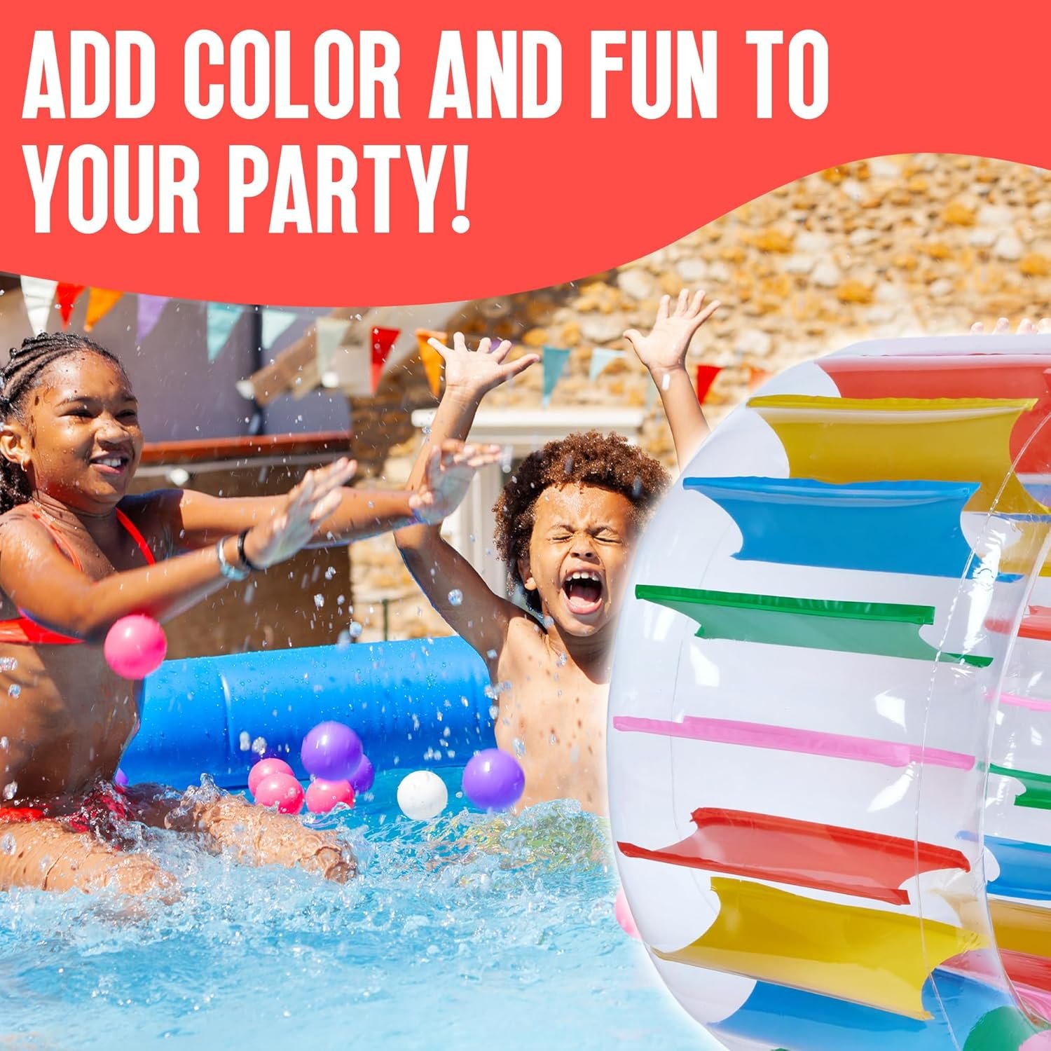 1749381028 giant inflatable wheel roller 43 colorful water wheel swimming pool roller toy rolling on the lawn giant colorful pool toy water toy for beach human hamster wheel indoor outdoor fun toys.jpg