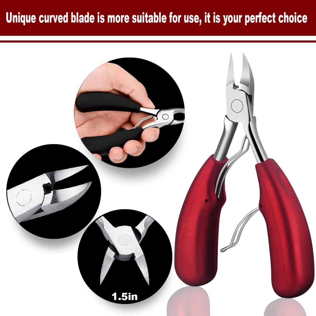 1749408535 pedicure knife set for feet 7pcs ingrown toenail file and lifters safe nail cleaning treatment pedicure tools kit under sidewall cleaner pain relief accessories red.jpg