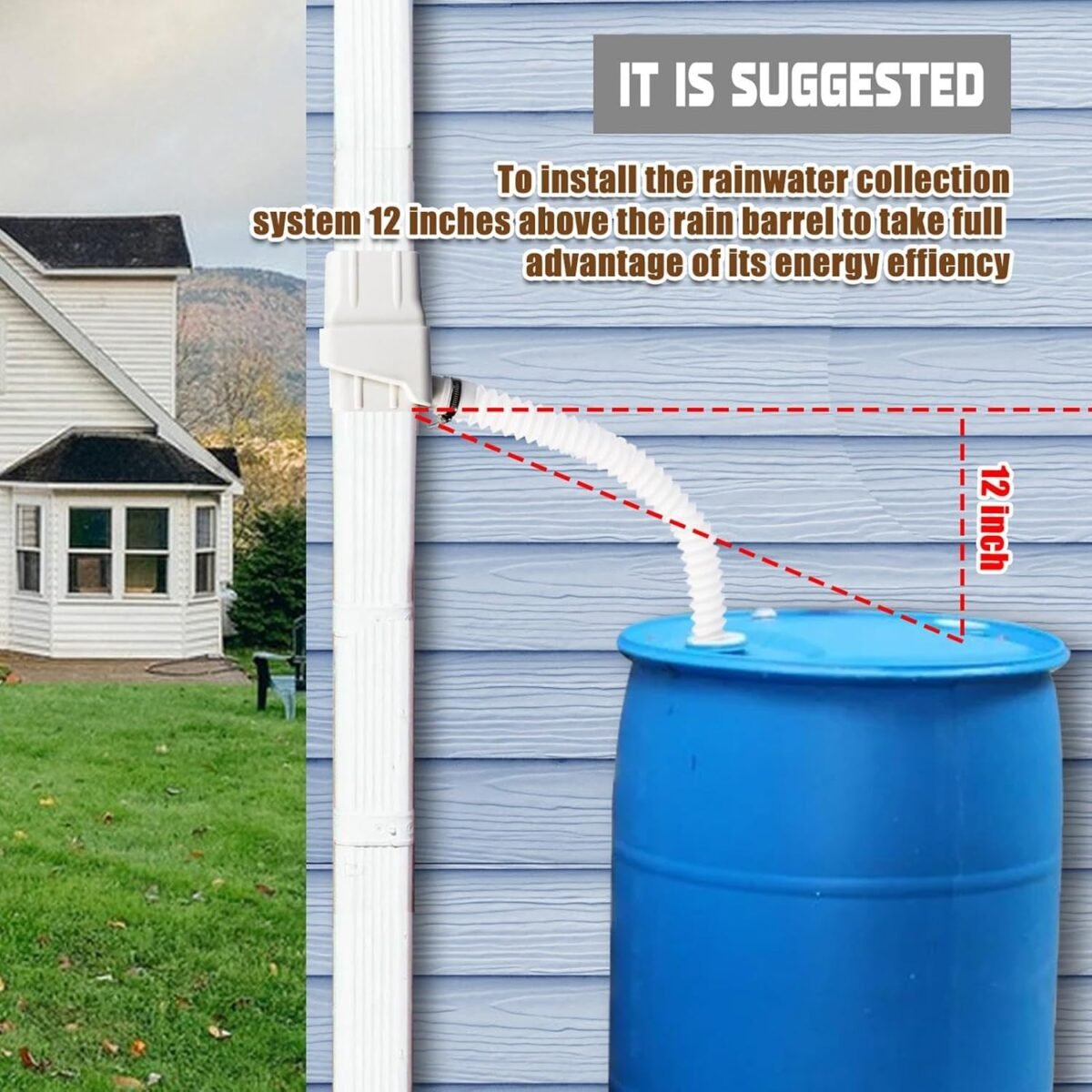 1749408971 rainwater collection system rain barrel diverter downspout diverter kit eco friendly diverter with adjustable downspout for efficient harvesting and sustainable gardening.jpg