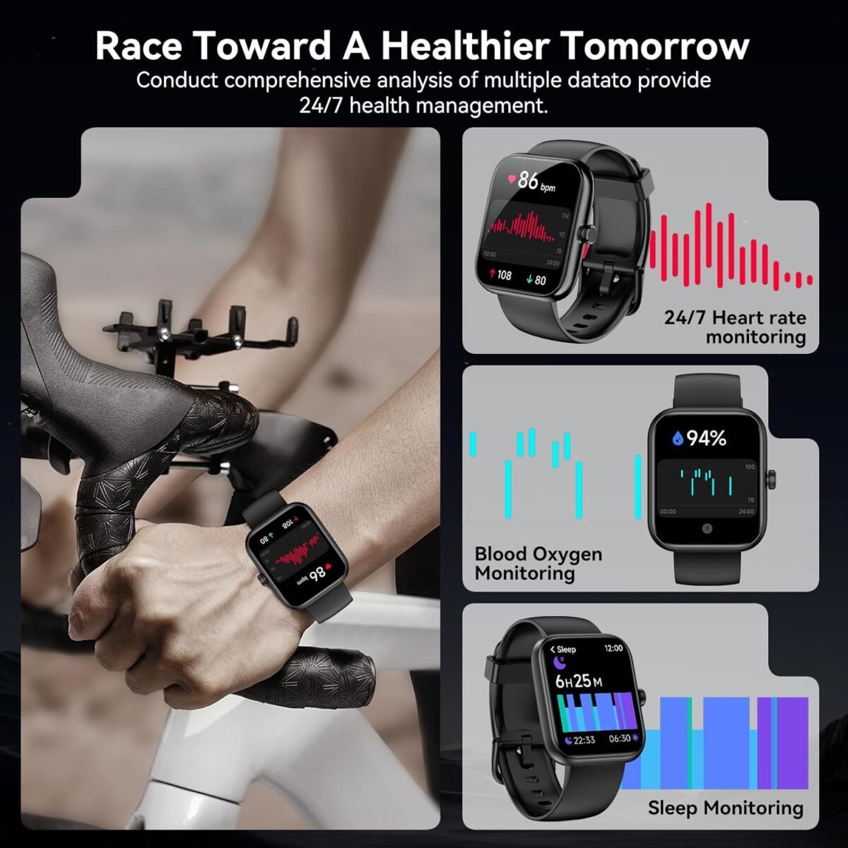 1749410924 smart watch with alexa built in‌ 1.83 hd fitness tracker with bluetooth callsmessages ip68 waterproof 120sports modes 247 heart ratesleep fitness watch compatible with iosandroid black.jpg