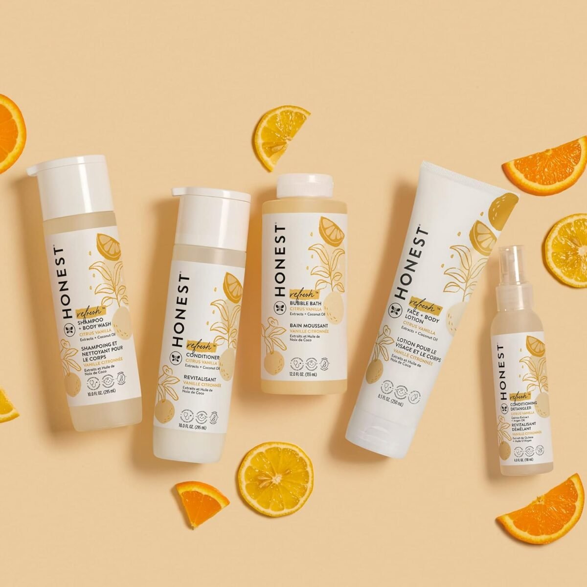 1749411000 the honest company conditioning hair detangler leave in conditioner fortifying spray tear free cruelty free hypoallergenic citrus vanilla refresh 4 fl oz.jpg