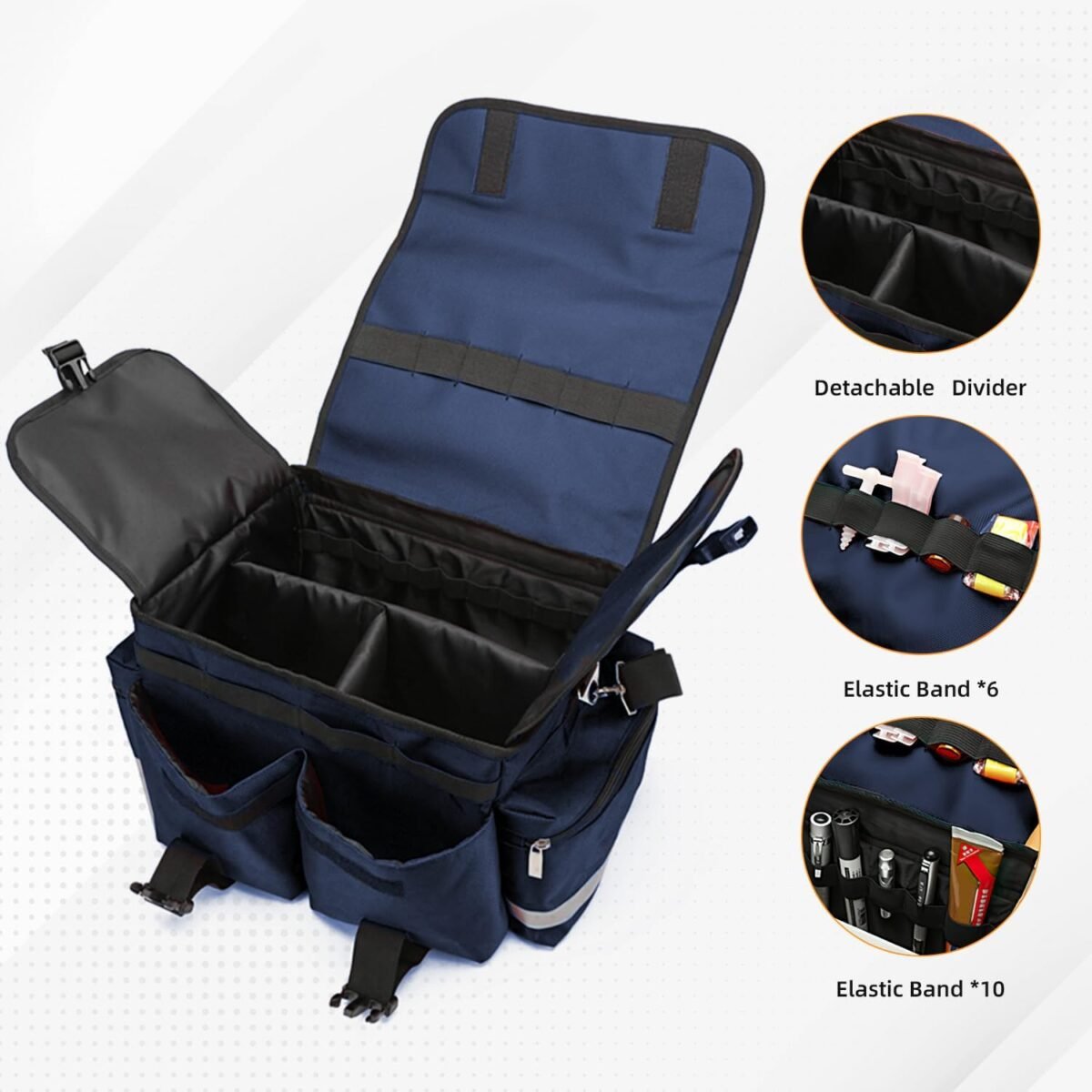 1749412661 medical bag professional empty first responder bag 17 x 12 x 11 emt trauma first aid carrier for paramedics and emergency medical supplies kit lightweight and durable.jpg