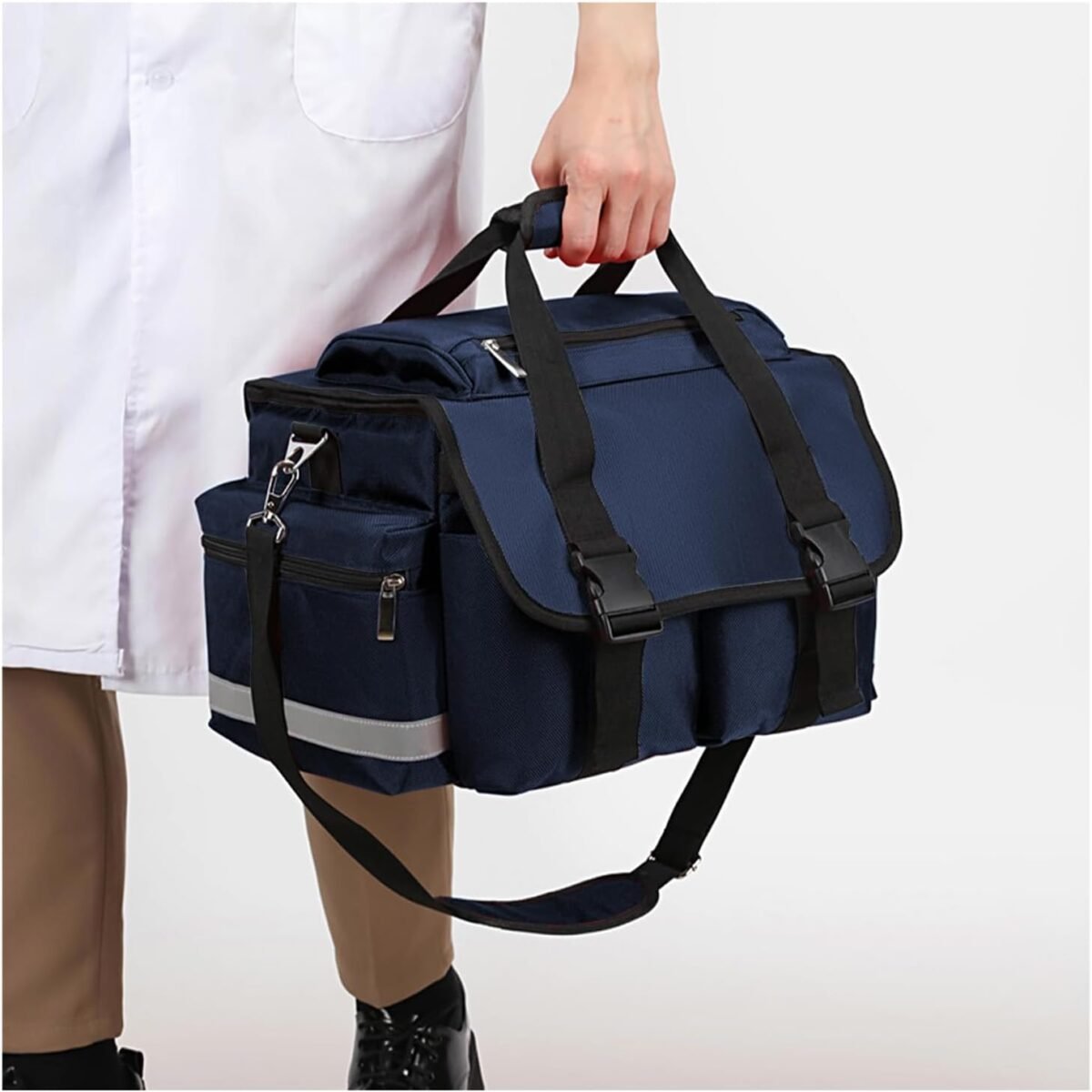 1749412668 medical bag professional empty first responder bag 17 x 12 x 11 emt trauma first aid carrier for paramedics and emergency medical supplies kit lightweight and durable.jpg