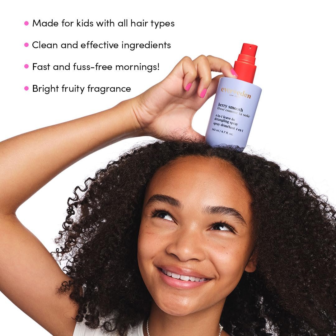 1749413786 evereden kids detangler spray 4 in 1 leave in hair spray detangle moisturize strengthen protect easily tackle even the toughest knots clean vegan all types of hair product for kids.jpg