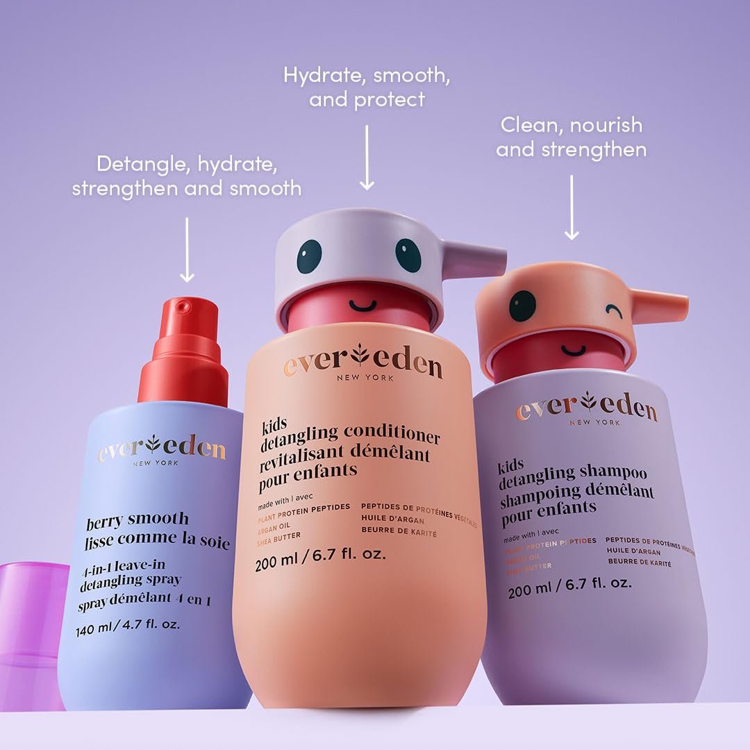 1749413788 evereden kids detangler spray 4 in 1 leave in hair spray detangle moisturize strengthen protect easily tackle even the toughest knots clean vegan all types of hair product for kids.jpg