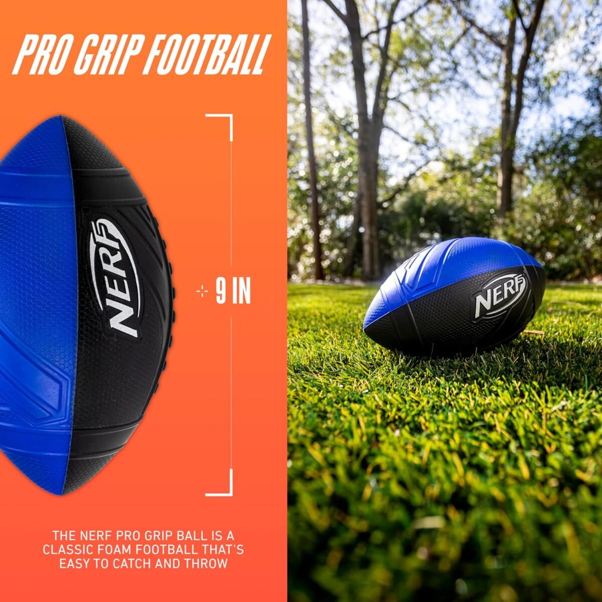 1749432133 nerf pro grip football blue classic foam ball easy to catch throw balls for kids kids sports toys perfect easter basket stuffers great easter toys or easter gifts for kids.jpg