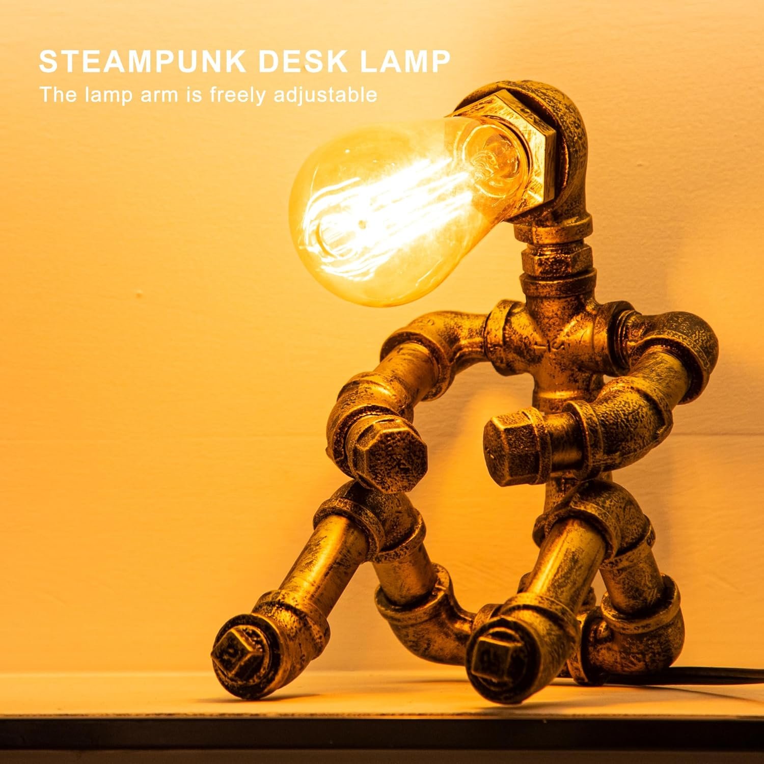 1749438862 steampunk table lamp vintage industrial metal robot table lamp water pipe table lamp robot style desktop light for bedside desk bar cafe desktop room decoration not included bulb.jpg