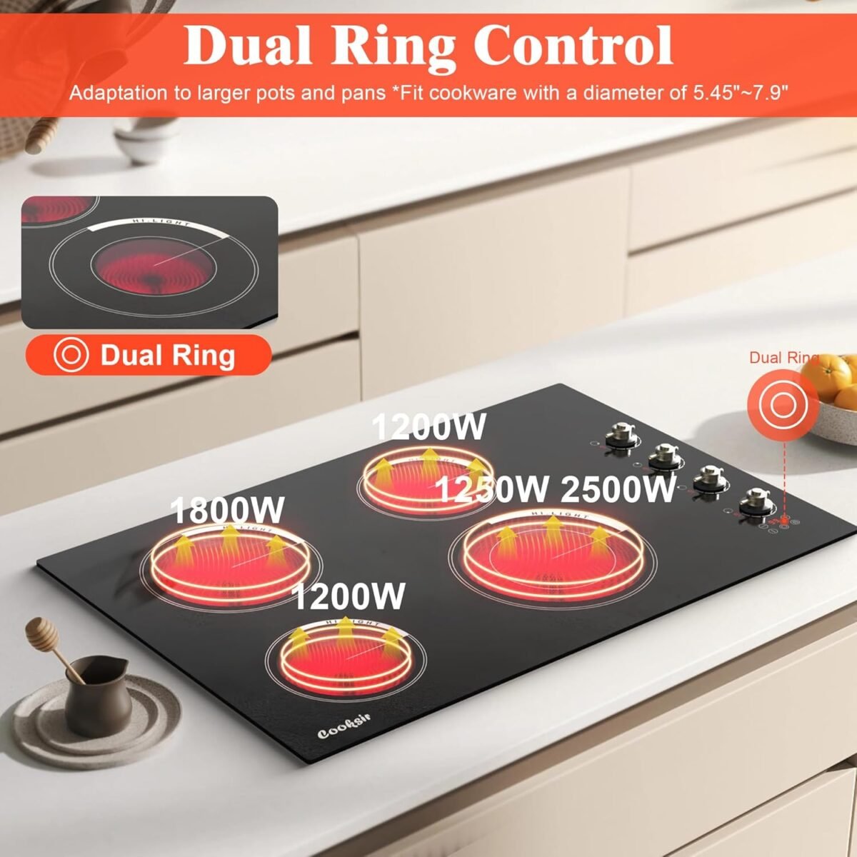 1749445350 30 inch electric cooktop 4 burner built in glass ceramic stove top 6700w 240v electric cooktop touch and knob control child lock dual ring 99 mins timer 220v hard wireno plug.jpg