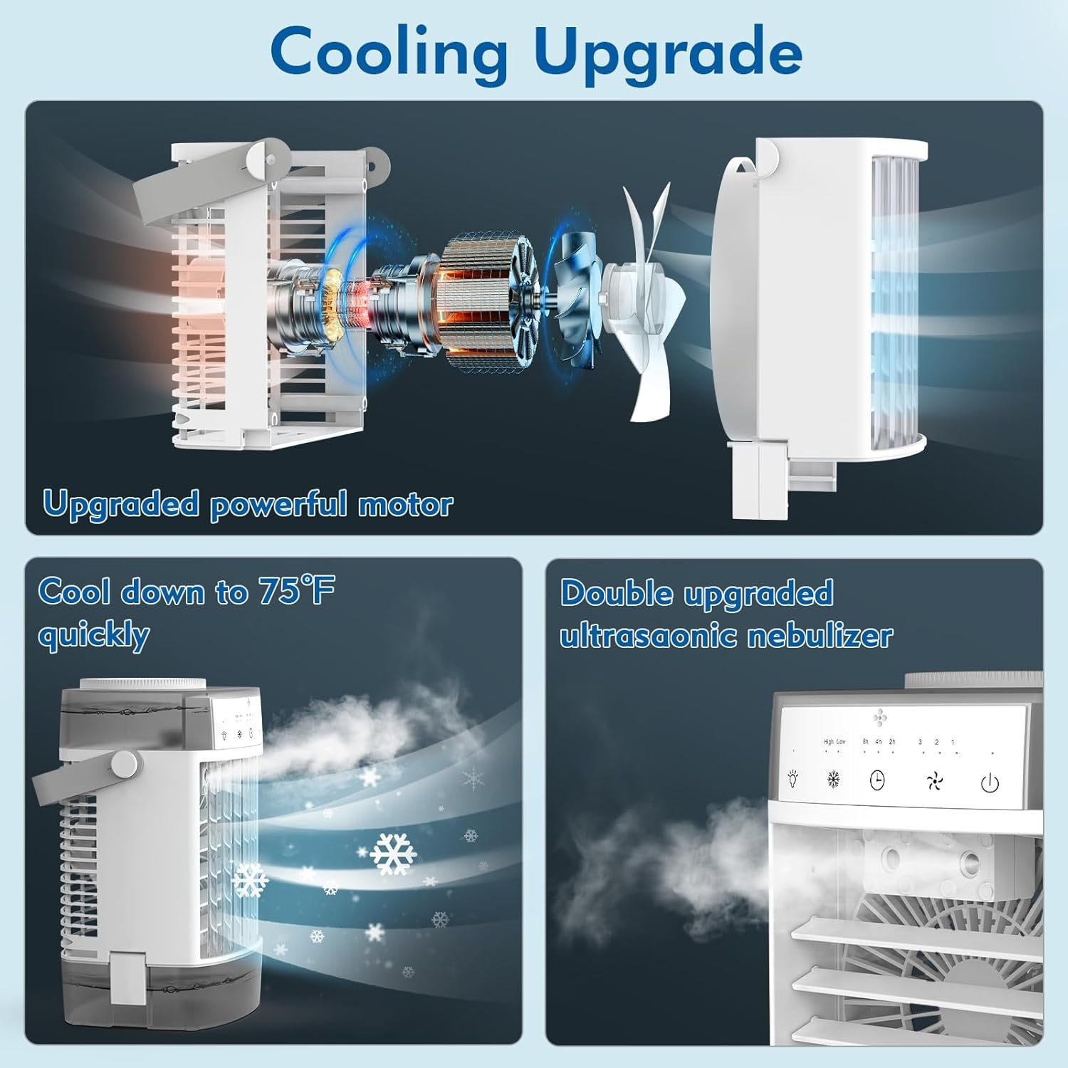 1749446873 portable air conditioners air cooler with remoter evaporative personal mini ac 3 wind speed 2 4 8h timer 3 modes colorful night light portable ac for room car bedroom camping.jpg