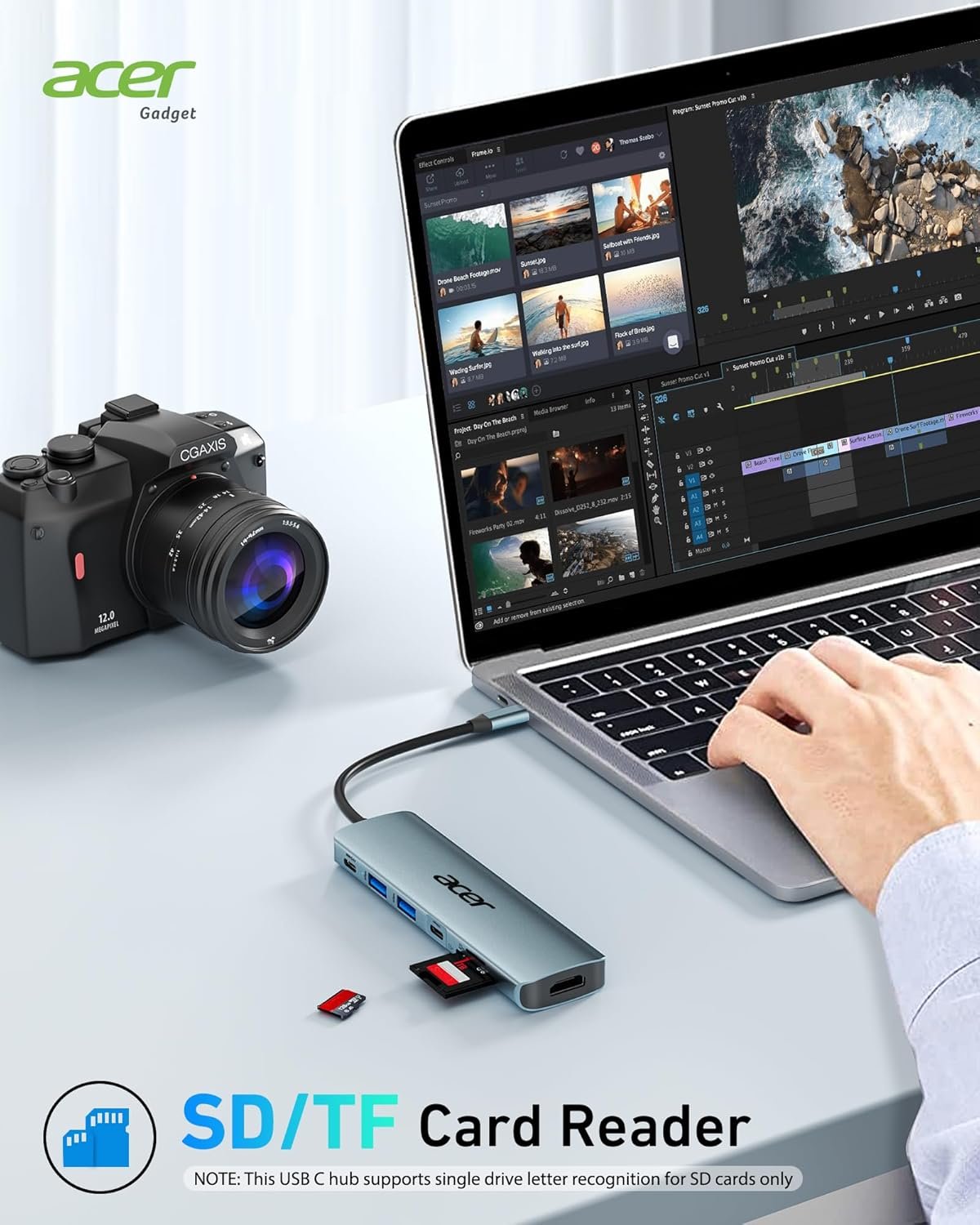 1749462060 acer usb c hub 7 in 1 usb c to hdmi splitter 2 usba 3.1 gen1 and 5gbps type c data port type c adapter with 4k hdmi port pd 100w charging sd card reader for laptop pc desktop and more.jpg