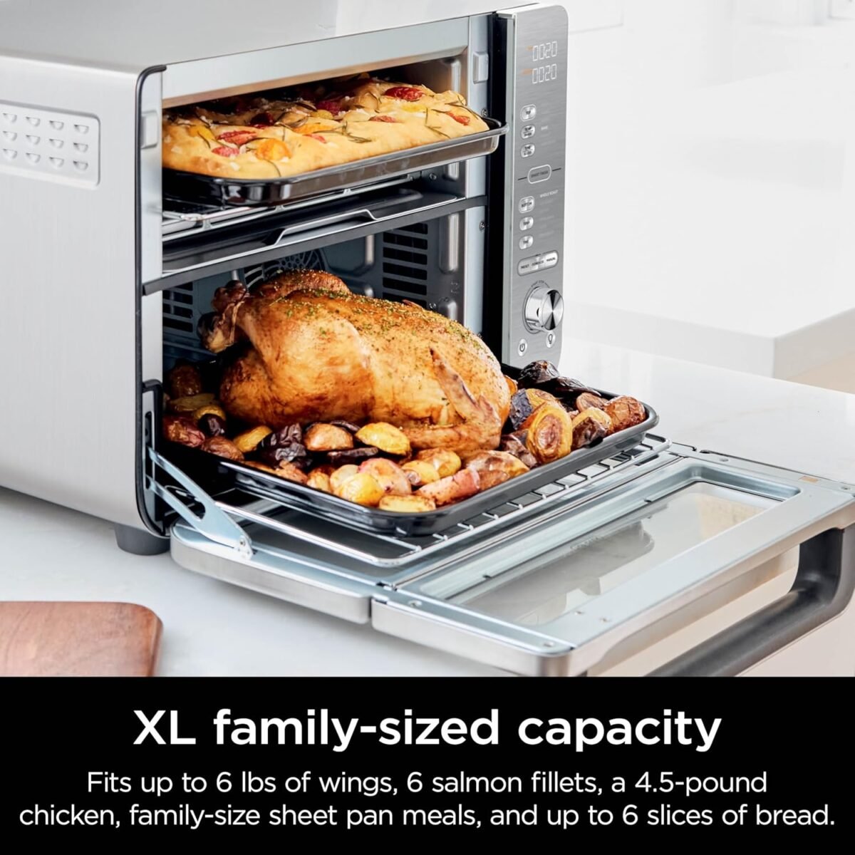 1749465640 ninja countertop oven double stack xl air fryer with pro cook system 12 in 1 flexdoor flavorseal smart finish with dualzone technology air fryer bake broil reheat stainless steel dct651.jpg