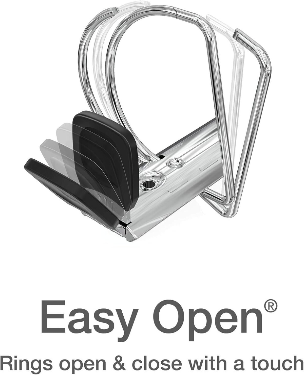 1749474132 oxford 3 ring binders 0.5 inch one touch easy open d rings durable binders for school and office view binder covers xtralife hinge non stick pvc free black holds 125 sheets 6 pk 79901.jpg