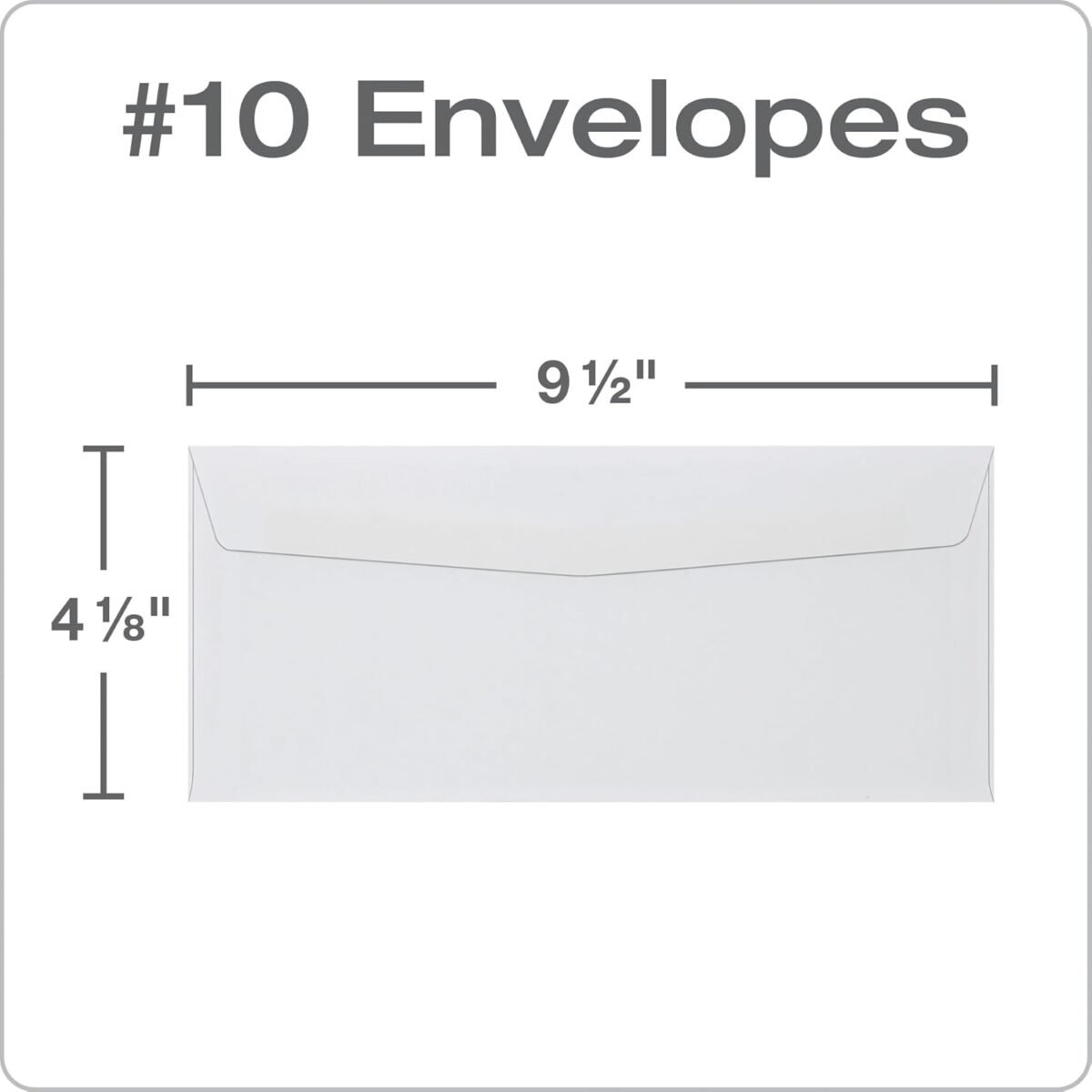 1749474300 quality park 10 envelopes letter size white mailing envelopes 4 18x9 12 inch no window business envelopes gummed closure 500box qua90020.jpg