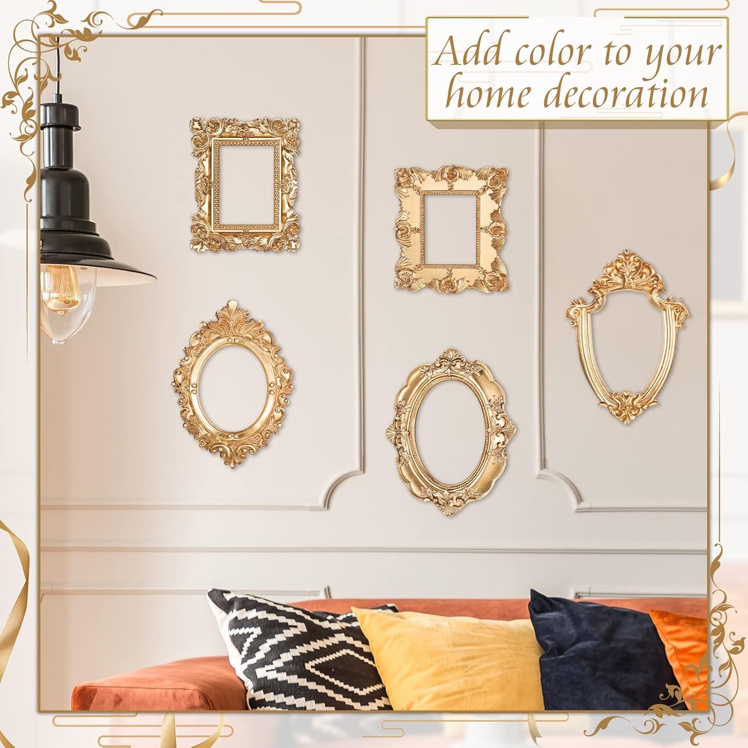 1749479788 yalikop 5 pcs vintage resin picture frame mini antique photo frame table top jewelry display holiday party hotel decor gold.jpg