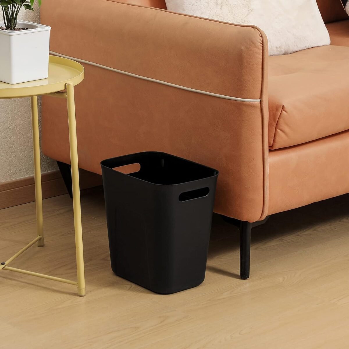 1749523908 uujoly plastic small trash can wastebasket garbage container basket for bathrooms laundry room kitchens offices kids rooms dorms 3.5 gallon black.jpg
