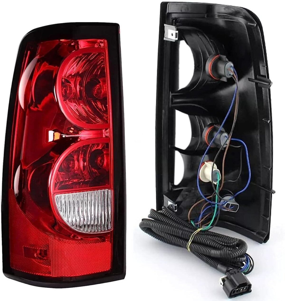1749535350 headlight assembly wtail lights set compatible with 2003 2004 2005 2006 chevy silverado 1500 2500 3500black housing headlamp wred taillights rear brake lamp.jpg