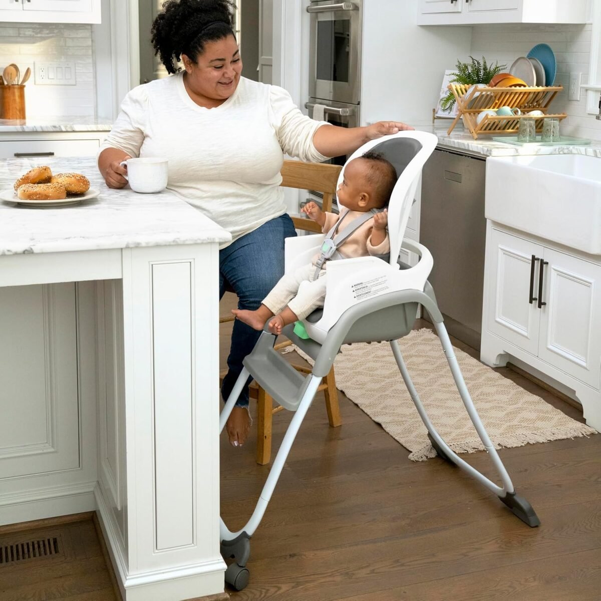 1749539545 ingenuity full course smartclean 6 in 1 high chair – smartclean eva foam 5 point safety harness 2 dishwasher safe trays – slate.jpg