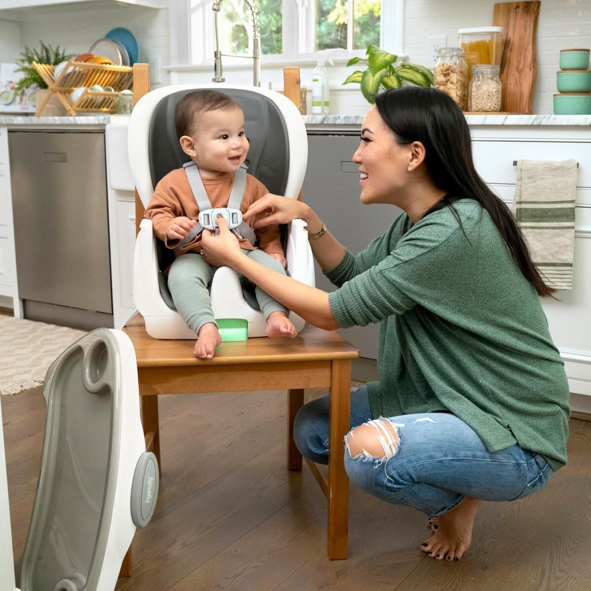 1749539547 ingenuity full course smartclean 6 in 1 high chair – smartclean eva foam 5 point safety harness 2 dishwasher safe trays – slate.jpg