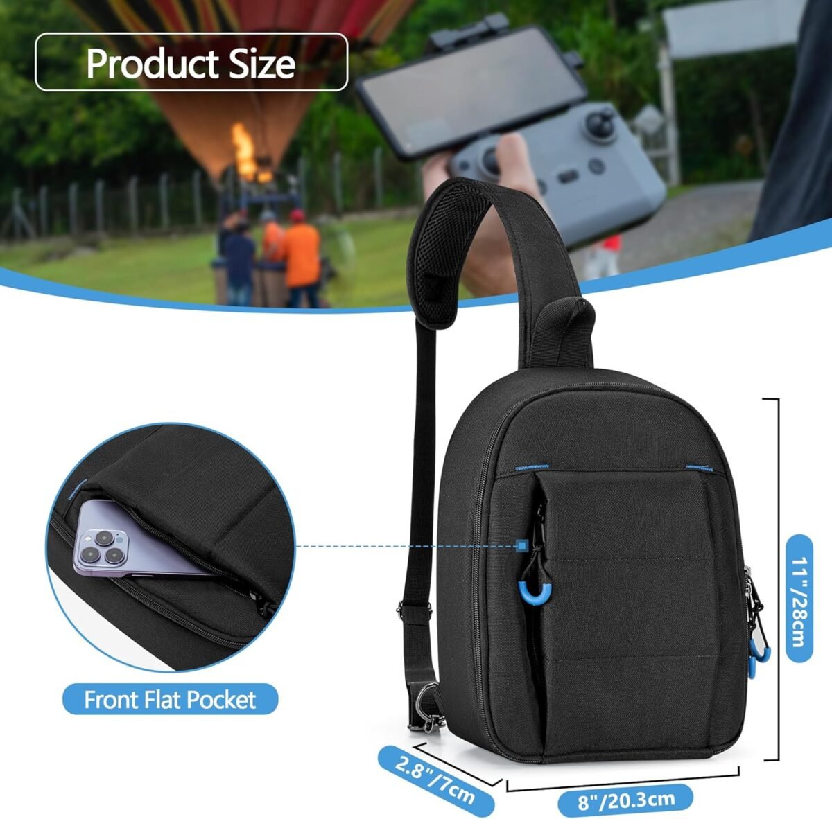 1749543369 carrying case compatible with dji neo fly more combo portable drone sling bag for rc n3 remote controller and intelligent flight batterypatent design.jpg