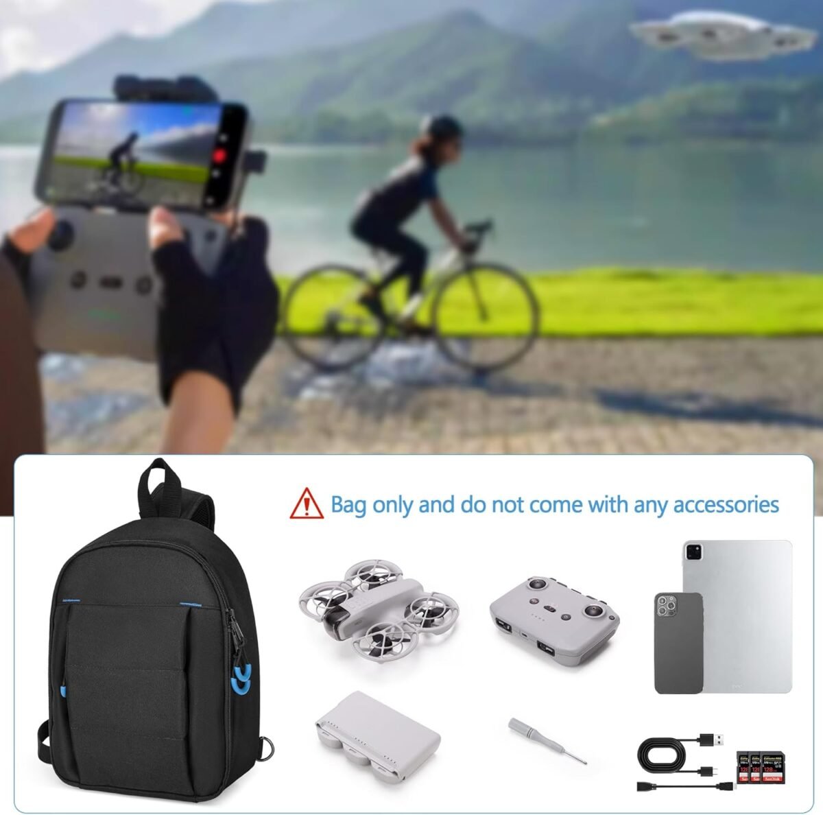 1749543370 carrying case compatible with dji neo fly more combo portable drone sling bag for rc n3 remote controller and intelligent flight batterypatent design.jpg