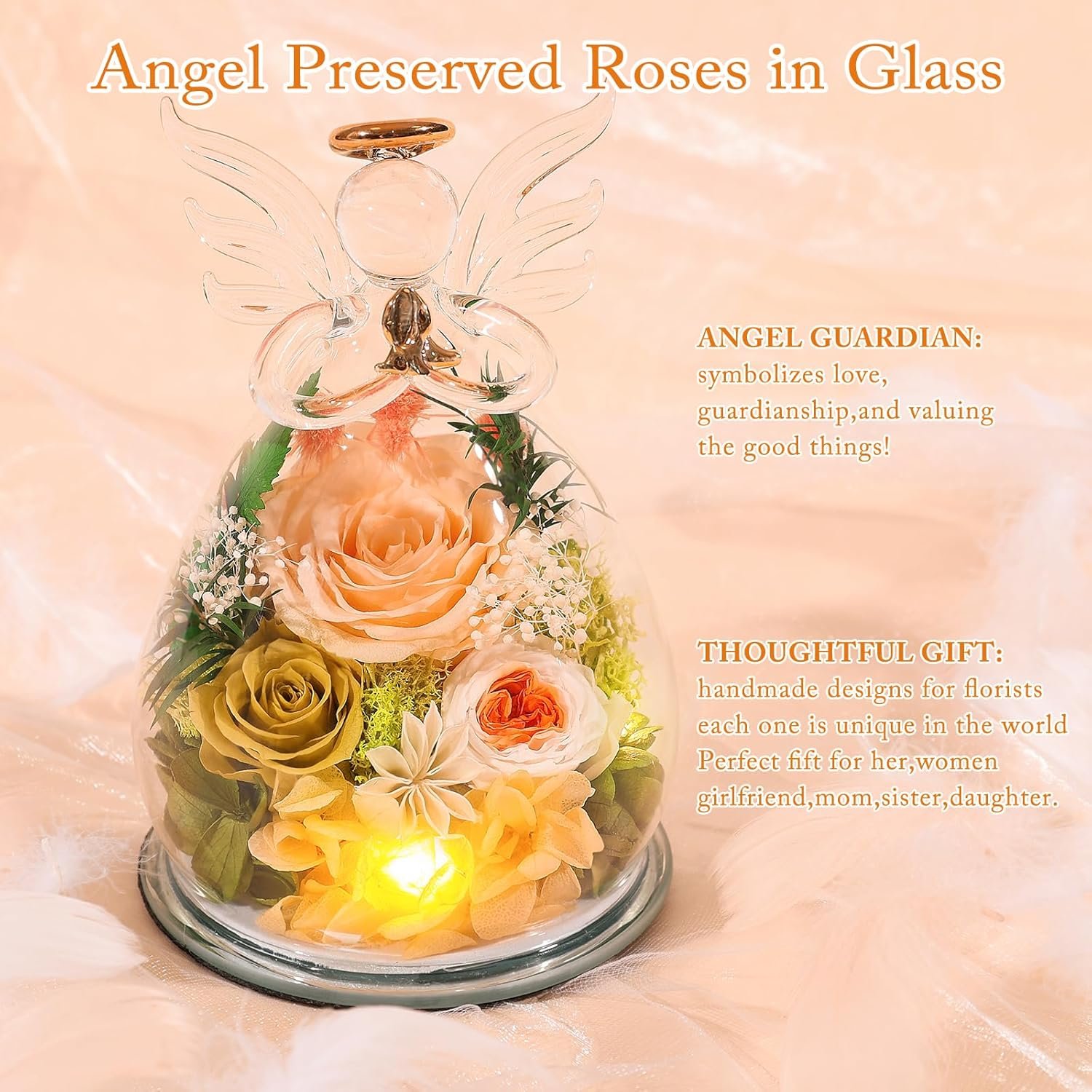 1749552989 gifts for women birthday preserved rose forever flower in glass angel figurines fresh flowers for delivery prime for mom real colorful roses for grandma sister wife her from daughter.jpg