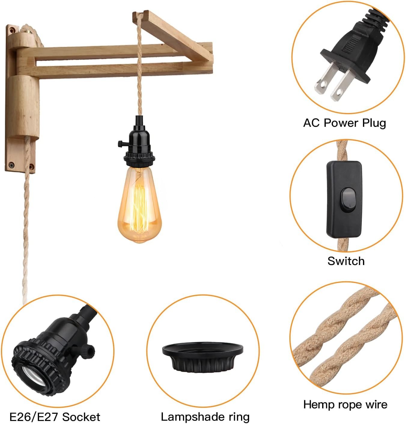 1749554919 16.5ft pendant light kit hanging lights with plug in cord switch hemp rope swag e26 socket pendant lamp extension lantern cable vintage farmhouse industrial retro diy decoration fixtures.jpg