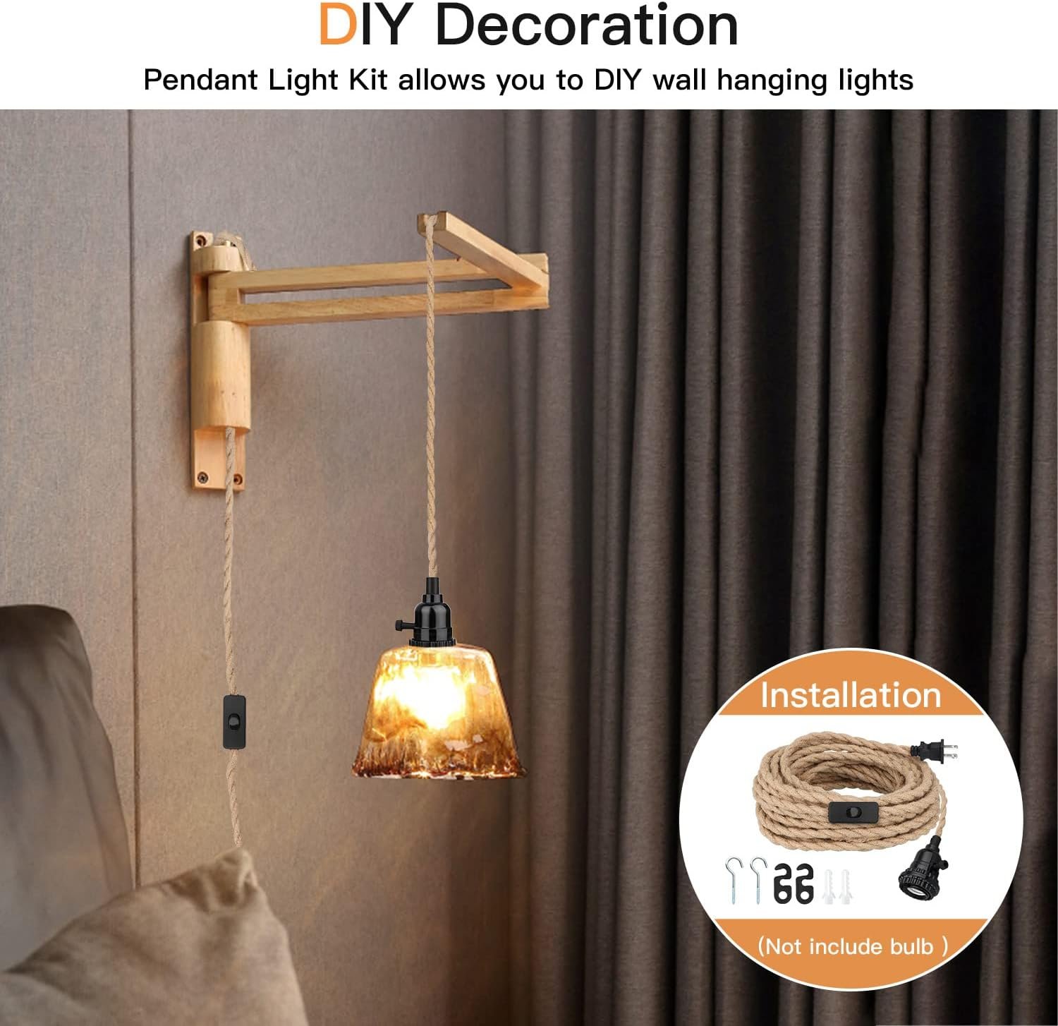 1749554922 16.5ft pendant light kit hanging lights with plug in cord switch hemp rope swag e26 socket pendant lamp extension lantern cable vintage farmhouse industrial retro diy decoration fixtures.jpg