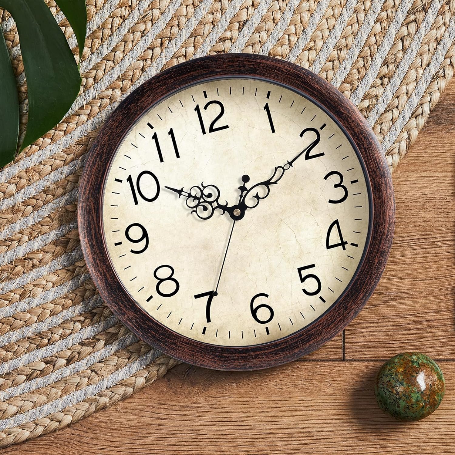 1749571623 wall clock 10 inch vintage wall clocks battery operated quartz silent non ticking retro rustic style clock decorative for kitchenbathroom living room home office bronze.jpg