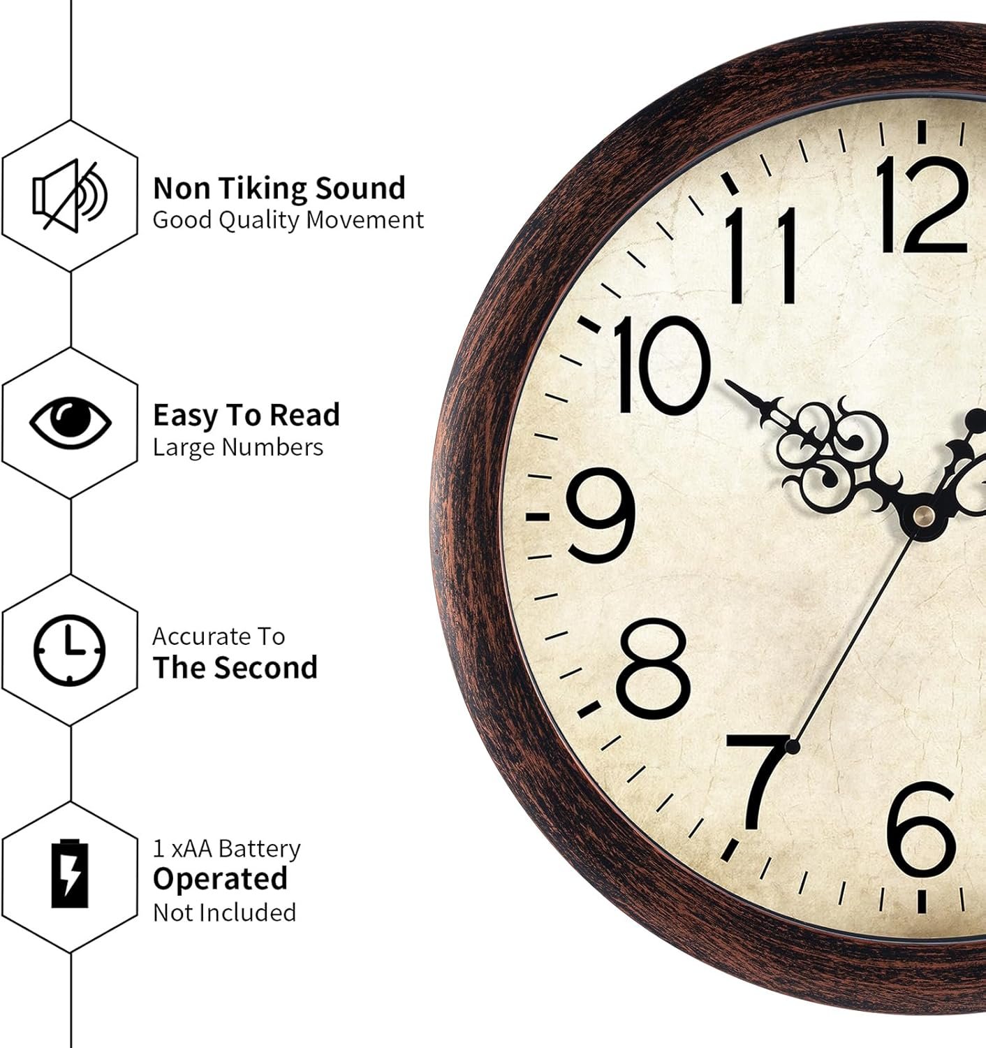1749571630 wall clock 10 inch vintage wall clocks battery operated quartz silent non ticking retro rustic style clock decorative for kitchenbathroom living room home office bronze.jpg