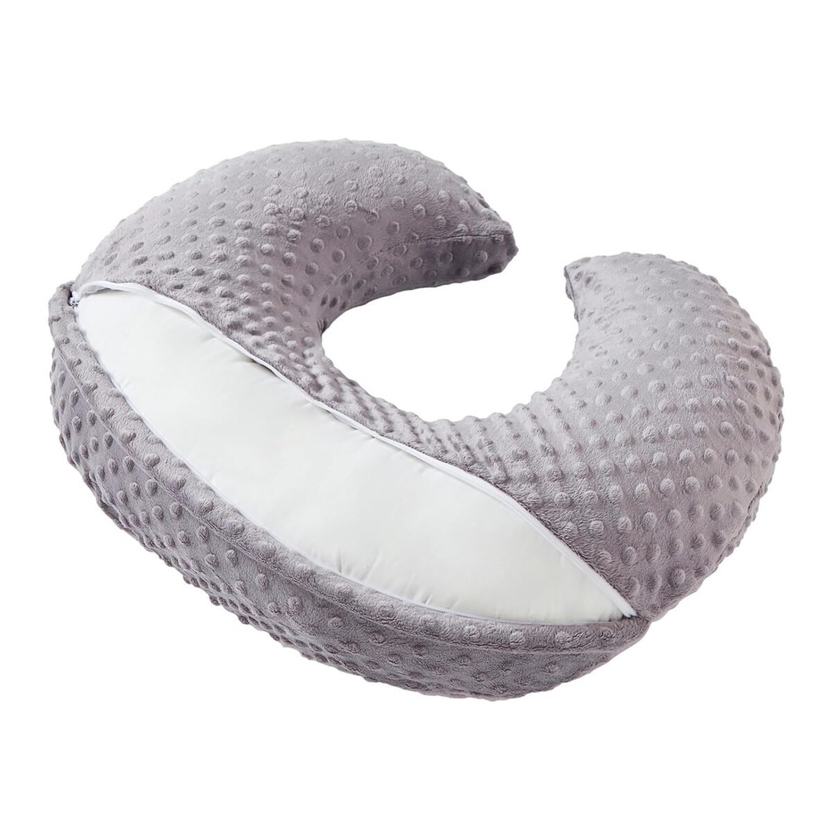 1749598618 nursing pillow and positioner for breastfeeding ultra soft baby breastfeeding pillows for more support for mom and baby with premium removable cover rose gray.jpg