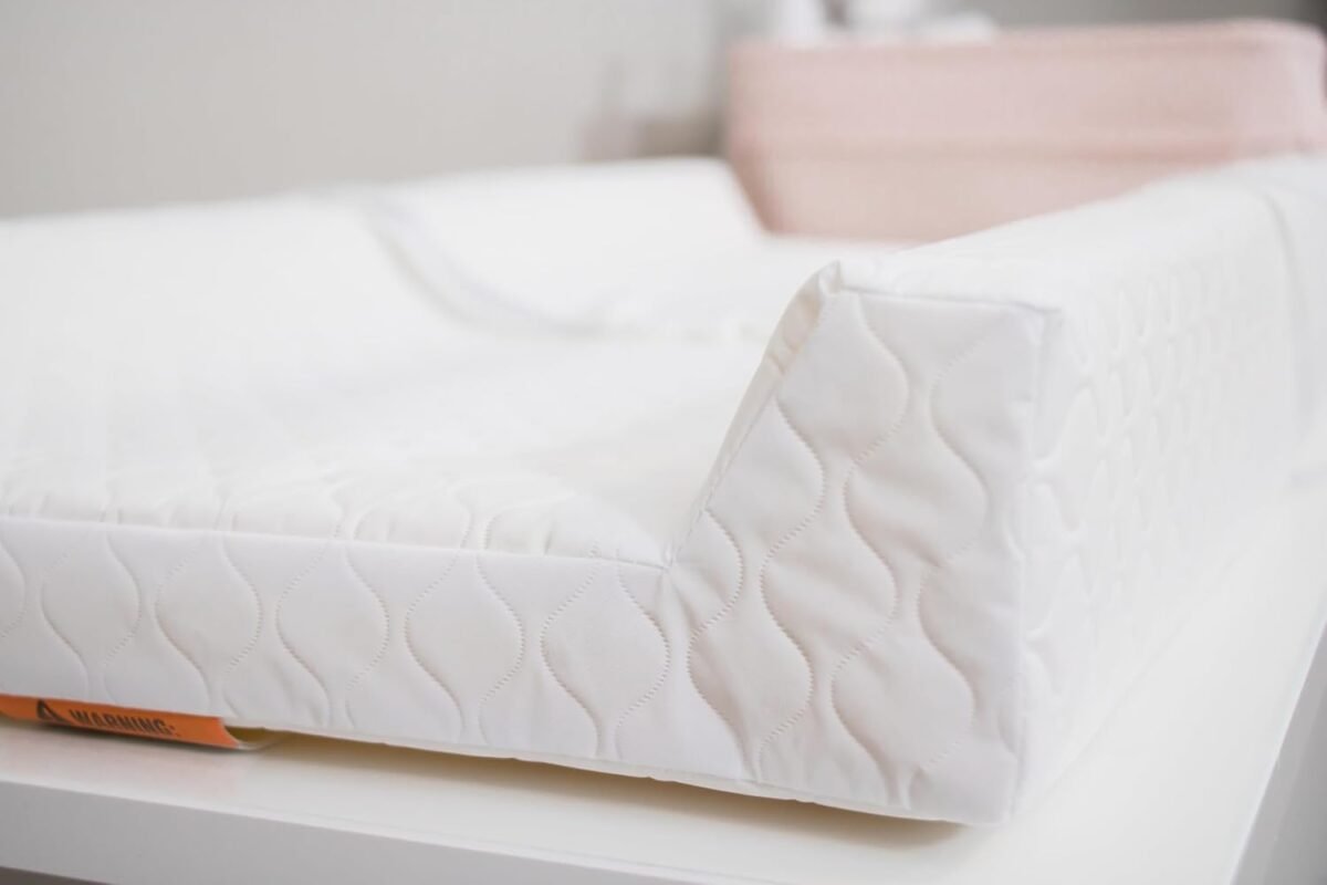 1749598731 regalo baby basics non slip infant changing pad with patented easy grip system – water resistant cover compatible with standard changing pad covers and dressers safe and secure white.jpg