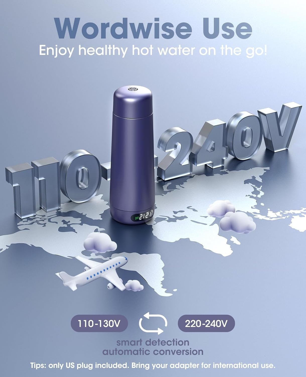 1749600437 travel kettle dual voltage portable electric kettle 110v 220v 240v smart small water boiler for tea coffee 316 stainless steel 6 temperature control and lcd display for global use 370ml.jpg