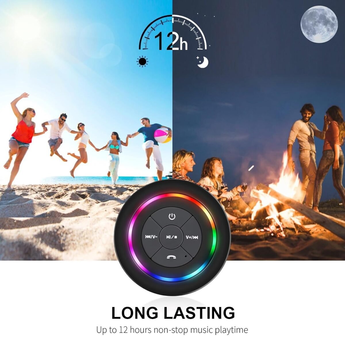 1749619680 haissky bluetooth shower speakers portable wireless speaker with suction cup ip67 waterproof speaker with led light pairs easily to phones tablets computer gift for men women.jpg