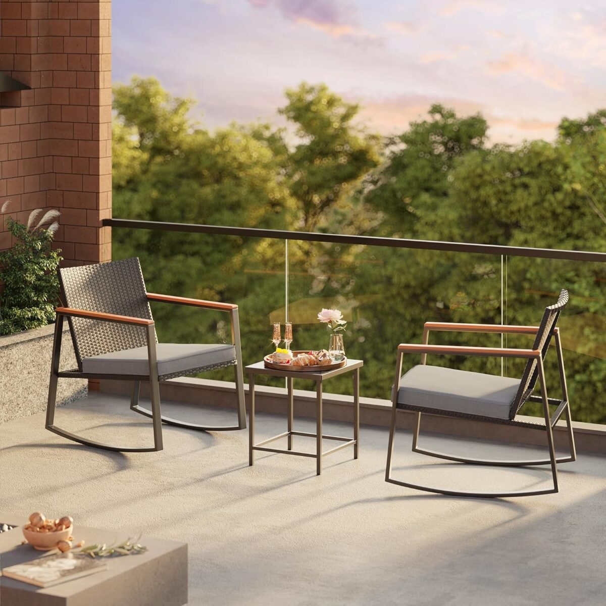 1749623856 gizoon 3 pieces rocking patio bistro set with anti scald armrest outdoor patio wicker furniture set with glass table and cushion for garden yard porch.jpg