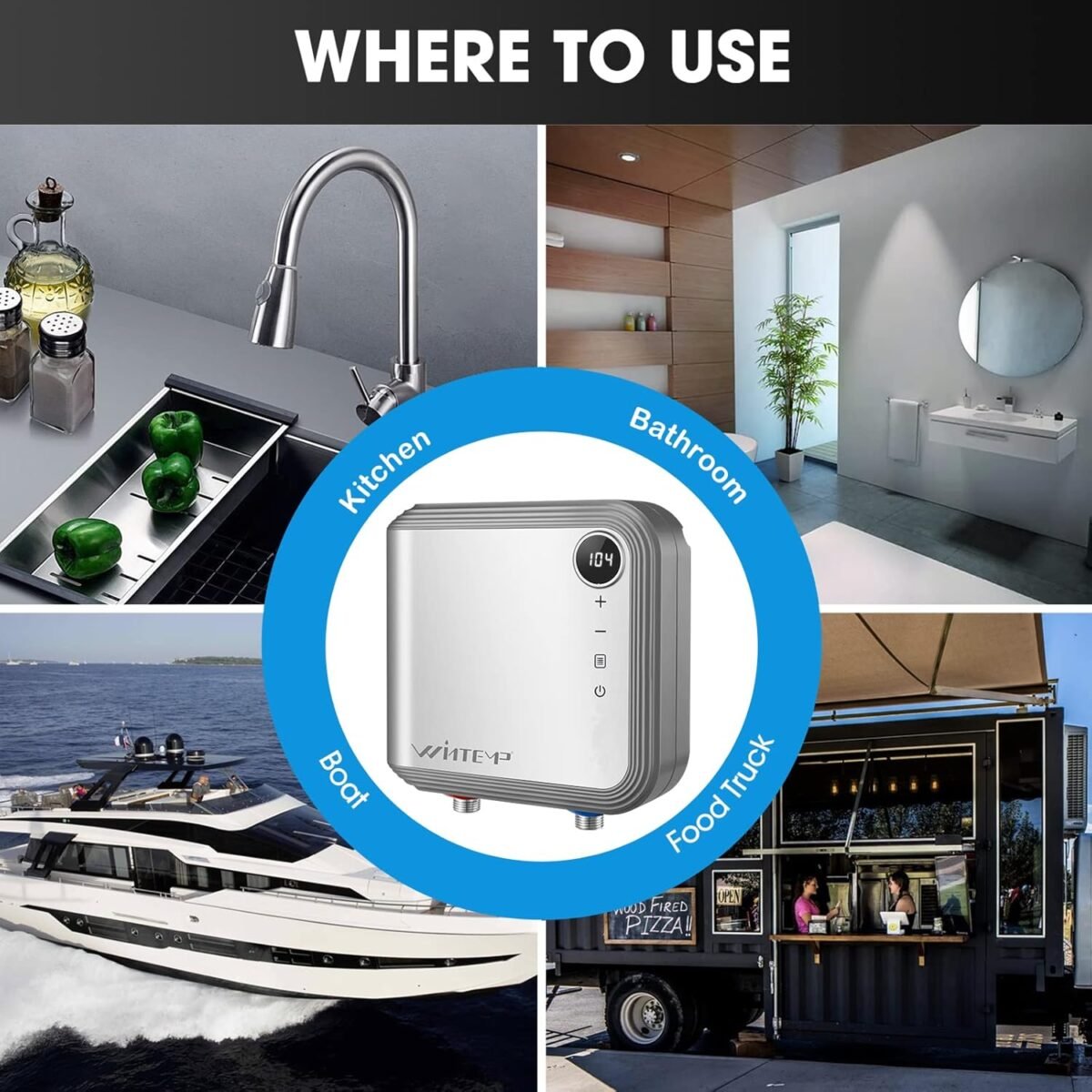 1749625877 tankless water heater electric 3.5kw 110120v designed to provide hot water on demand without the need for a storage tank use a self adjusting rotatable digital display silver etl.jpg